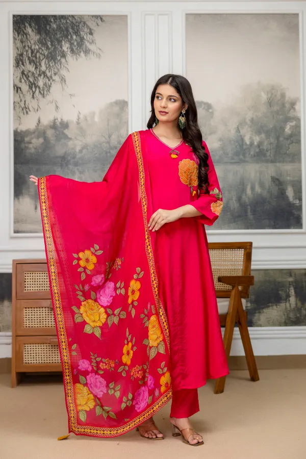 Pink_Crepe_Floral_Embroidered_Kurta_Palazzo_Dupatta_Set_For_Women
