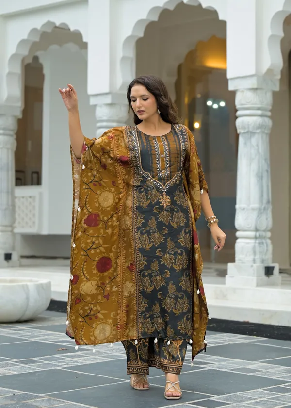 Multicolor_Cotton_Silk_Kaftan_For_Women
