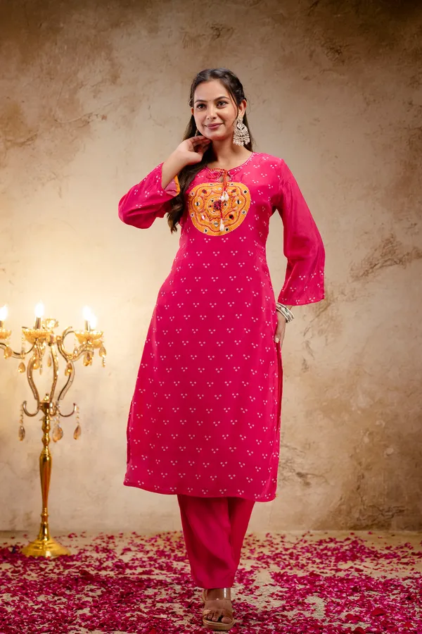Pink_Cotton_Straight_Bandhani_Print_Kurta_Dupatta_Set_For_Women