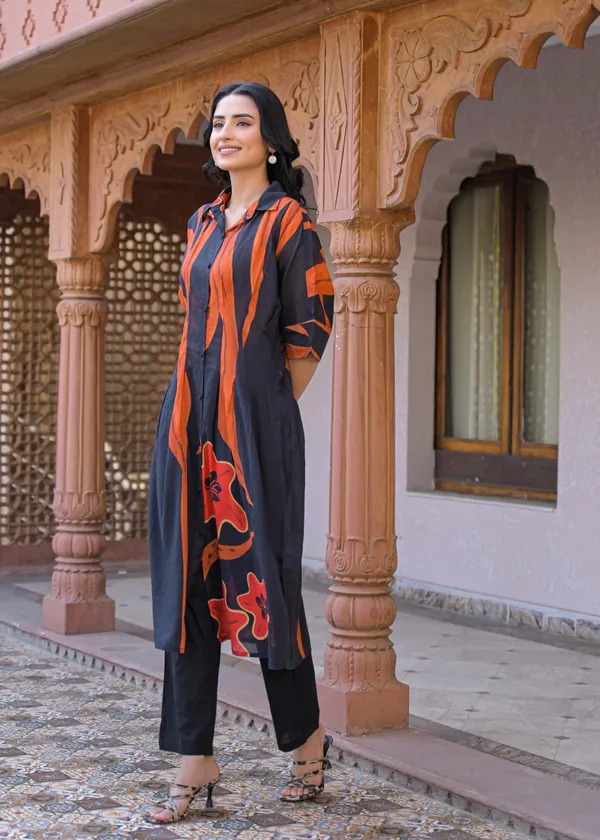 Black_Cotton_Printed_Straight_Kurta_Pant_Set_For_Women