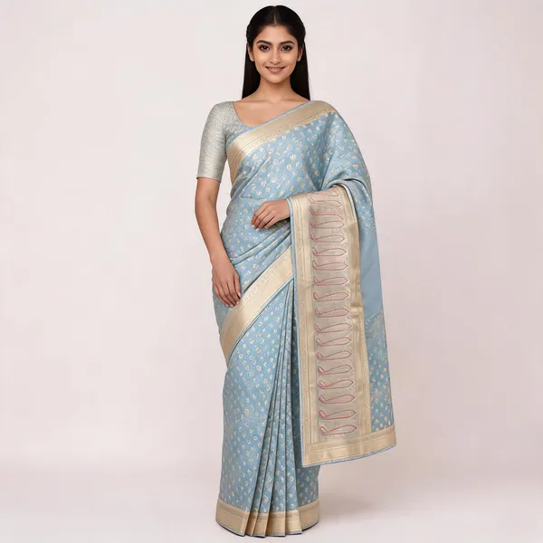 Blue_Mashru_Silk_Zari_Border_Woven_Banarasi_Saree_For_Women