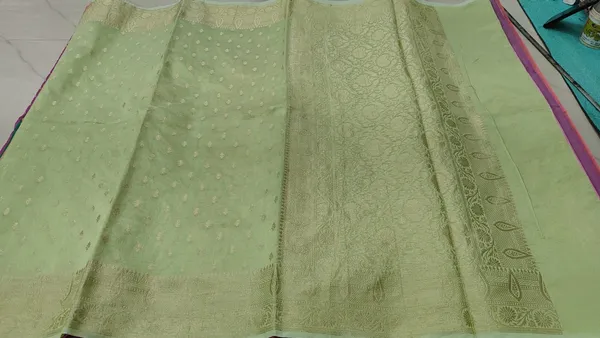 Green_Cotton_Silk_Banarasi_Woven_Border_Saree_For_Women