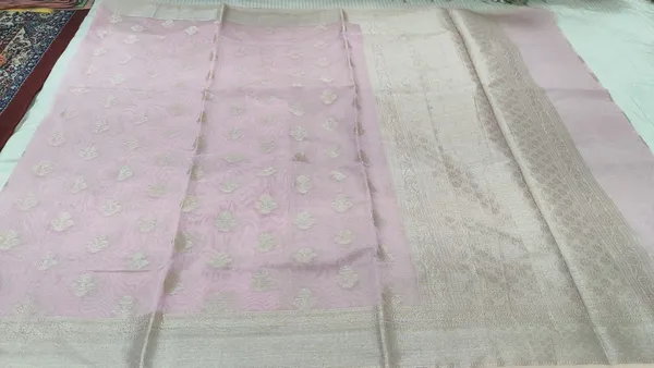 Pink_Cotton_Chanderi_Silk_Zari_Border_Banarasi_Saree_For_Women