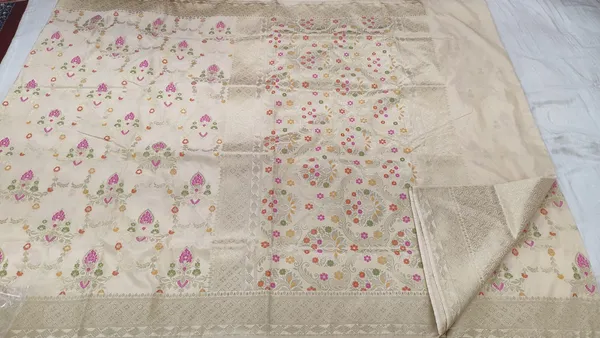 Beige_Katan_Silk_Floral_Zari_Border_Banarasi_Saree_For_Women
