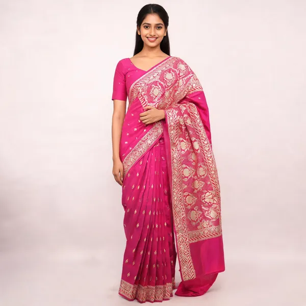 Pink_Mashru_Silk_Zari_Woven_Border_Banarasi_Saree_For_Women