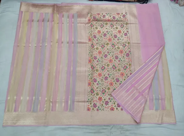 Pink_Organza_Kora_Zari_Border_Floral_Print_Saree_For_Women
