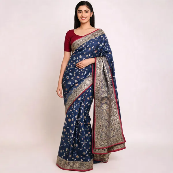 Blue_Art_Katan_Silk_Zari_Woven_Border_Banarasi_Saree_For_Women