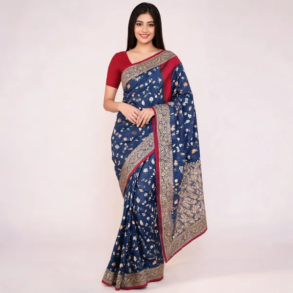 Blue_Art_Katan_Silk_Zari_Woven_Border_Banarasi_Saree_For_Women