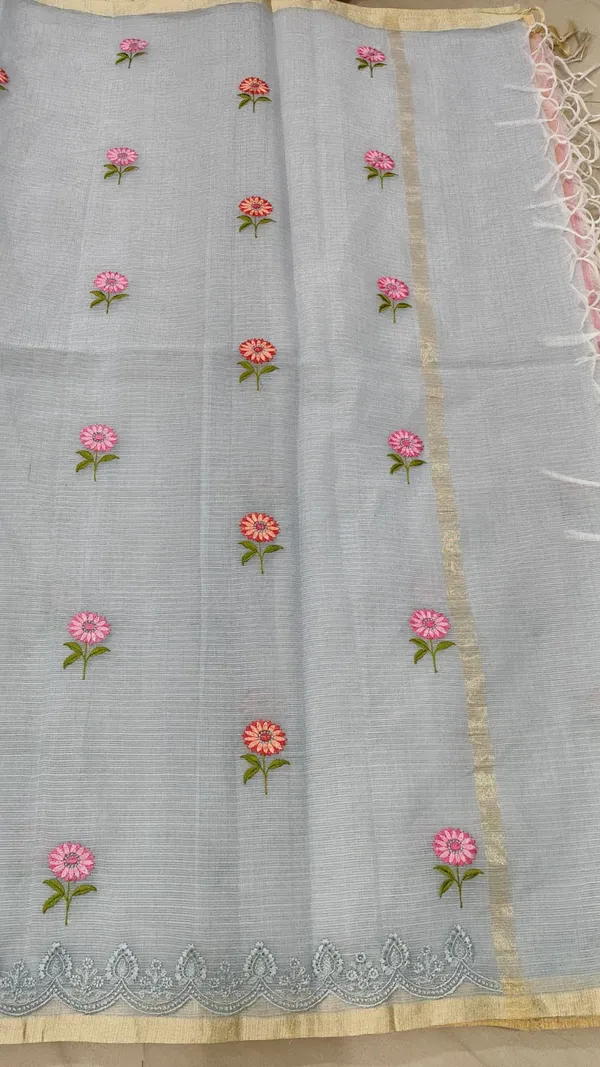 Grey_Kota_Silk_Floral_Embroidered_Zari_Border_Saree_For_Women
