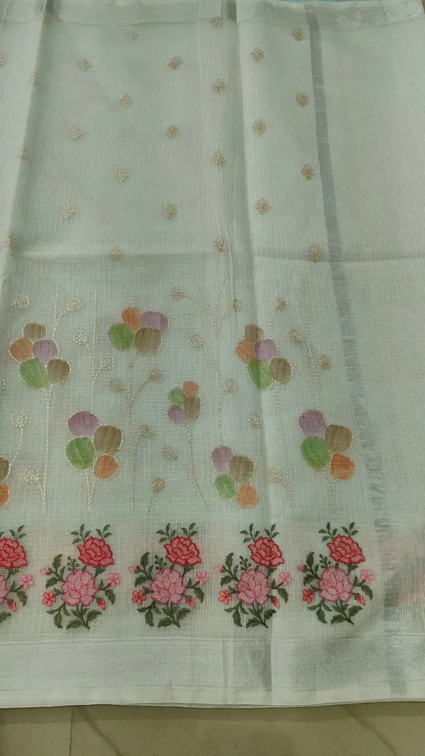 White_Kota_Silk_Floral_Embroidered_Saree_For_Women