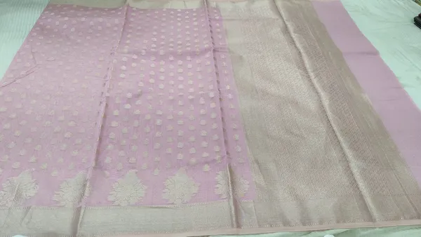 Pink_Cotton_Chanderi_Silk_Zari_Border_Banarasi_Saree_For_Women
