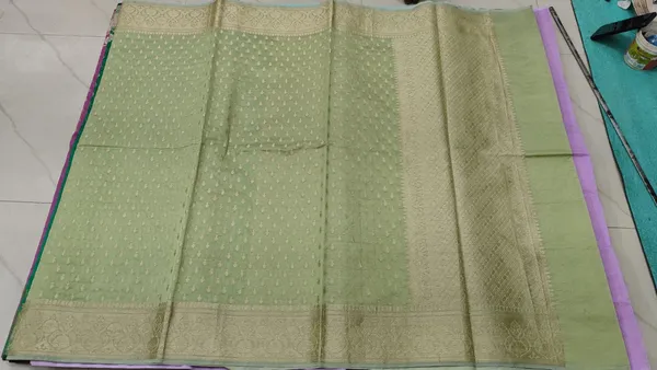 Green_Cotton_Silk_Zari_Woven_Banarasi_Saree_For_Women