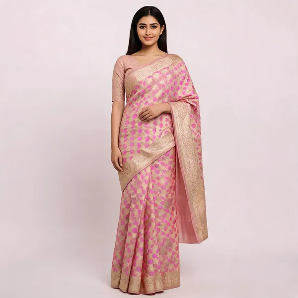 Pink_Gold_Mashru_Silk_Zari_Woven_Banarasi_Saree_For_Women