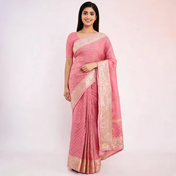 Pink_Cotton_Silk_Zari_Woven_Banarasi_Saree_For_Women
