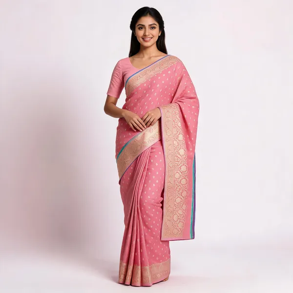Pink_Cotton_Silk_Zari_Woven_Banarasi_Saree_For_Women