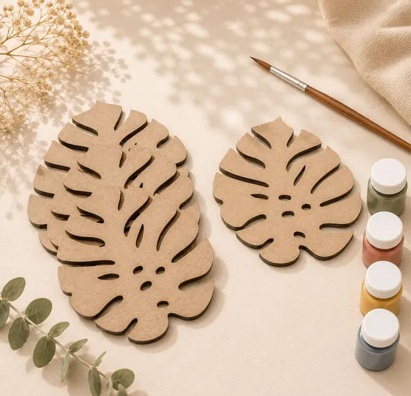 DIY_Brown_Wood_Coaster_Set_For_Table_Top