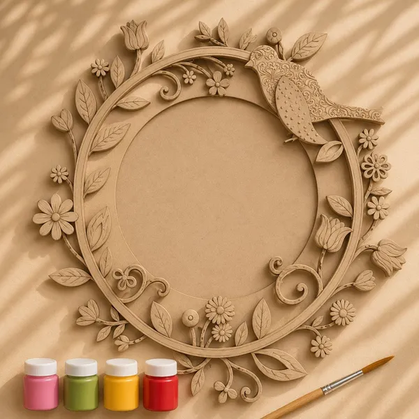 DIY_Brown_Wood_Photo_Frame_For_Fridge_Magnets