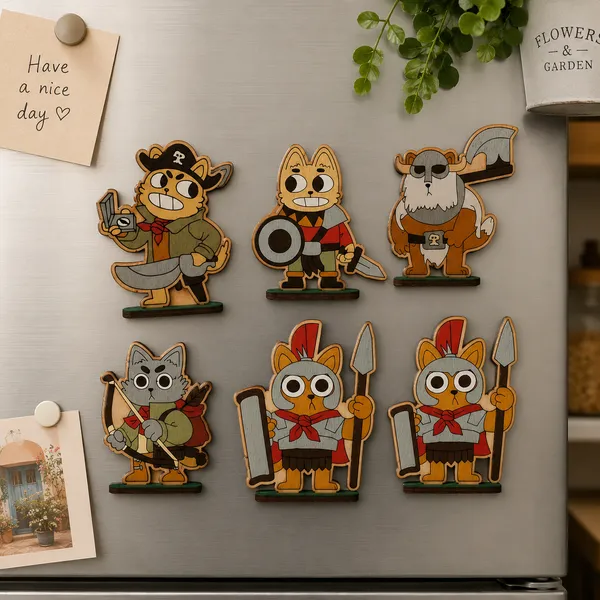 DIY_Brown_Wood_Fridge_Magnet_Set_For_Fridge_Magnets