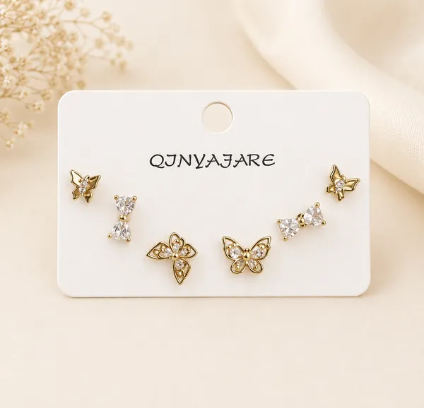 Gold_Silver_Stainless_Steel_Butterfly_Stud_Earrings_Set_For_Women