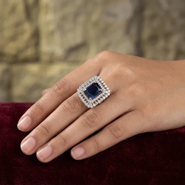 Silver_Alloy_Blue_Ad_Stone_Statement_Ring_For_Women