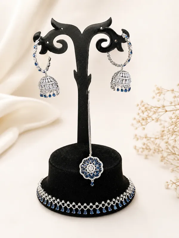 Silver_Blue_Ad_Stone_Alloy_Bridal_Jhumka_Jewellery_Set_For_Women