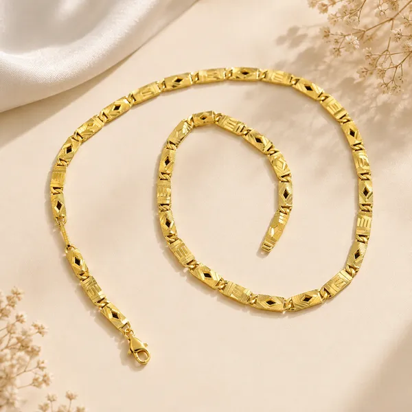 Gold_Stainless_Steel_Geometric_Link_Chain_For_Men