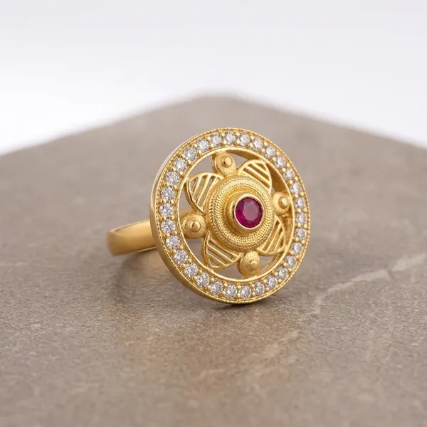Gold_Tone_Pink_Rhinestone_Statement_Ring_For_Women