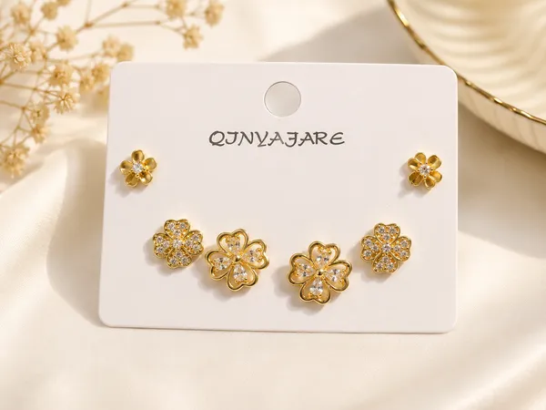 Gold_Tone_Stainless_Steel_Floral_Stone_Stud_Earrings_Set_For_Women