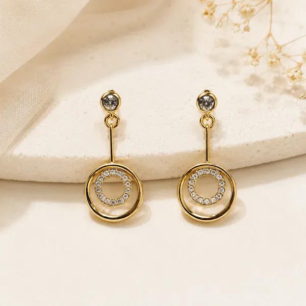 Gold_Stainless_Steel_Stone_Circular_Drop_Earrings_For_Women