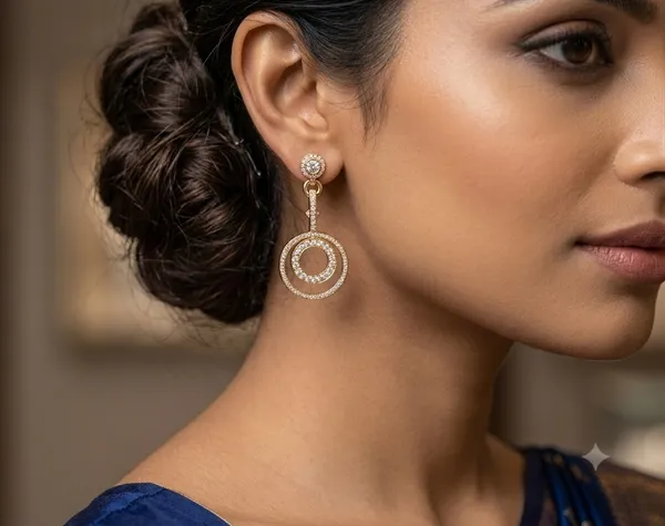 Gold_Stainless_Steel_Stone_Circular_Drop_Earrings_For_Women