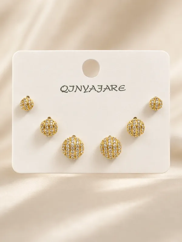 Gold_Stainless_Steel_Crystal_Round_Stud_Earrings_Set_For_Women