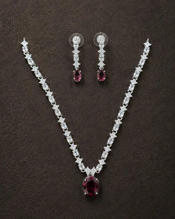 Silver_Red_Ad_Stone_Alloy_Necklace_And_Earrings_Set_For_Women