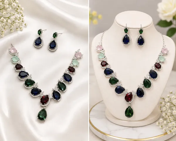 Multicolor_Ad_Stone_Teardrop_Necklace_Drop_Earrings_Set_For_Women