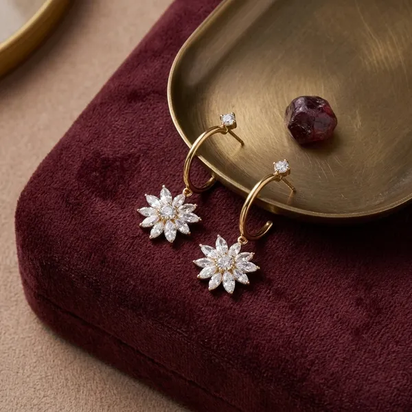 Gold_Tone_S925_Floral_Crystal_Drop_Earrings_For_Women
