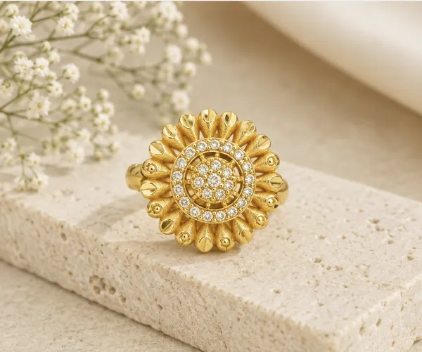 Gold_Stainless_Steel_Floral_Stone_Statement_Ring_For_Women