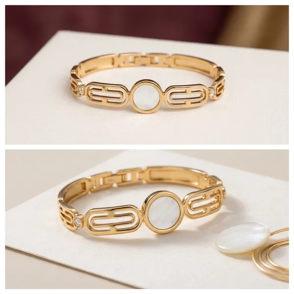 Gold_Stainless_Steel_Geometric_Linked_Bracelet_For_Women