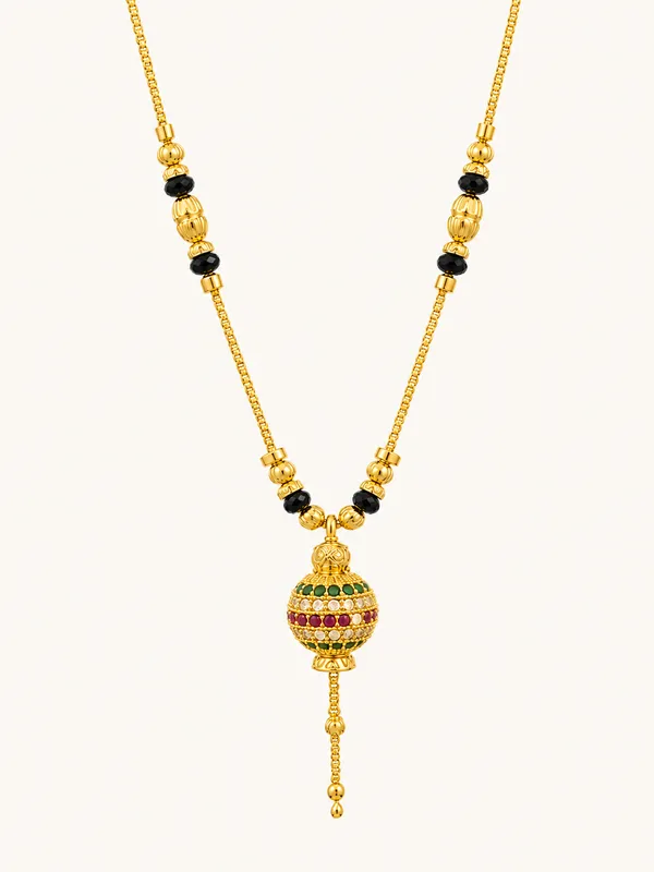 Gold_Black_Copper_Multicolour_Bead_Pendant_Mangalsutra_For_Women