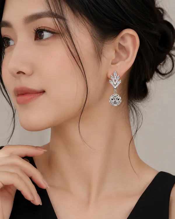Silver_Stainless_Steel_Filigree_Fan_Drop_Earrings_For_Women