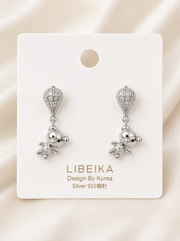 Silver_Stainless_Steel_Teddy_Bear_Drop_Earrings_For_Women