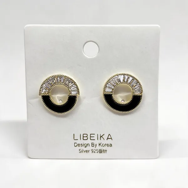Gold_Black_Crystal_Stainless_Steel_Circle_Stud_Earrings_For_Women
