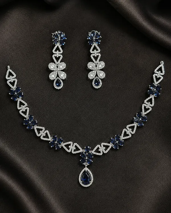 Silver_Tone_Ad_Stone_Floral_Necklace_Drop_Earrings_Set_For_Women