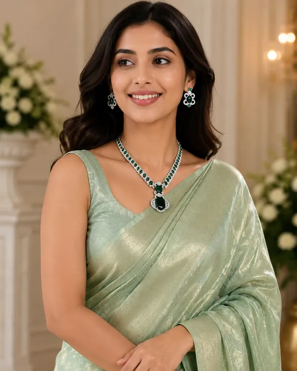 Green_Ad_Stone_Alloy_Pendant_Necklace_And_Earrings_Set_For_Women