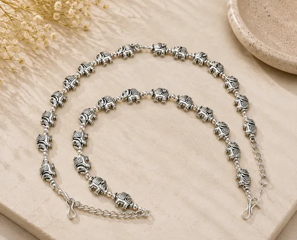 Silver_German_Silver_Oxidised_Beaded_Anklets_For_Women