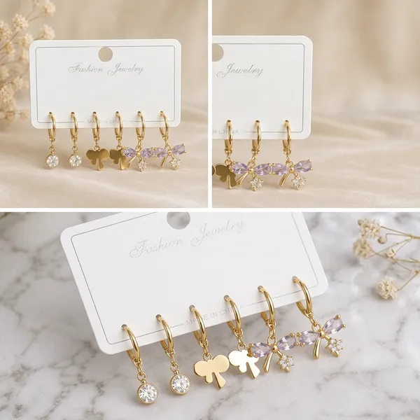 Gold_Tone_Stainless_Steel_Charm_Hoop_Earrings_Set_For_Women