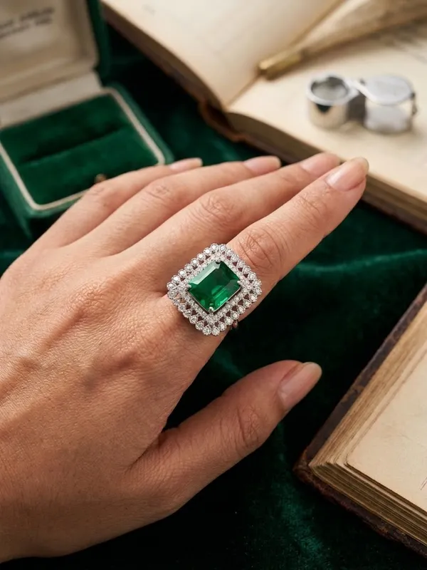 Green_Silver_Tone_Alloy_Ad_Stone_Statement_Ring_For_Women