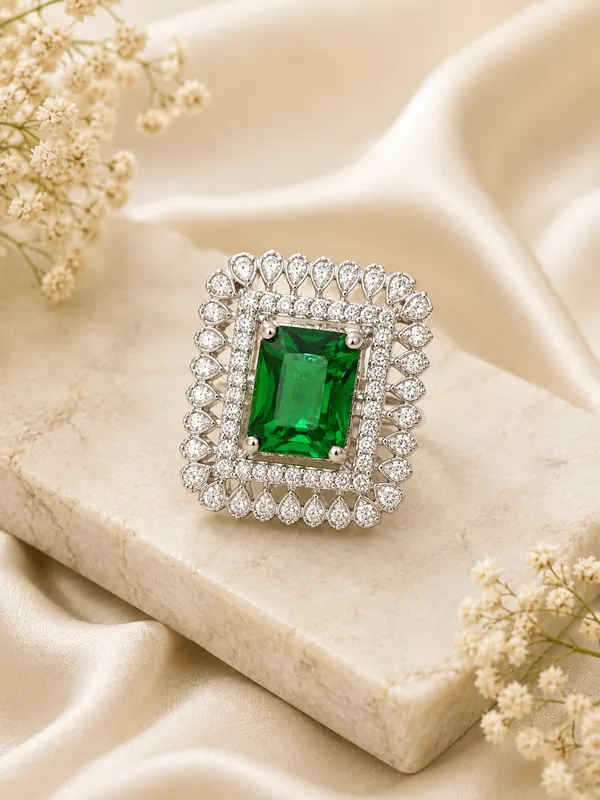 Green_Silver_Tone_Alloy_Ad_Stone_Statement_Ring_For_Women