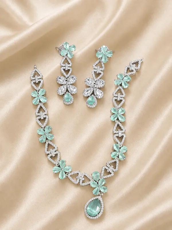 Green_Alloy_Ad_Stone_Floral_Necklace_Set_For_Women