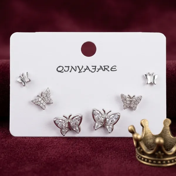 Silver_Stainless_Steel_Butterfly_Stud_Earrings_Set_For_Women