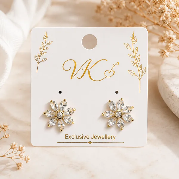 Gold_Tone_Stainless_Steel_Floral_Clear_Stone_Stud_Earrings_For_Women