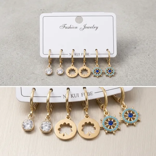 Gold_Tone_Stainless_Steel_Floral_Stone_Hoop_Earrings_Set_For_Women